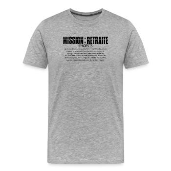 Mission Retraite - T-shirt bio Premium Homme - gris chiné - Devant - Damien (186cm)