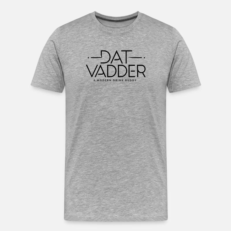 "Dat Vadder" Der Vater - Männer Premium Bio T-Shirt - Grau meliert
