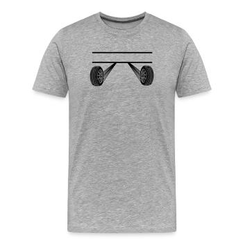 Bannière de nom de course automobile 4 - T-shirt bio Premium Homme - gris chiné - Devant - Damien (186cm)