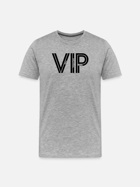 VIP - Papa - Männer Premium Bio T-Shirt - Grau meliert