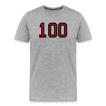 HAPPY BIRTHDAY. HAPPY BIRTHDAY. ANNIVERSARY. - Men's Premium Organic T-Shirt - heather grey - Front - Damien (186cm)