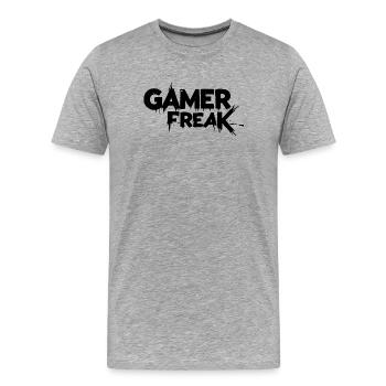 Embrace the Gaming Obsession - Men's Premium Organic T-Shirt - heather grey - Front - Damien (186cm)