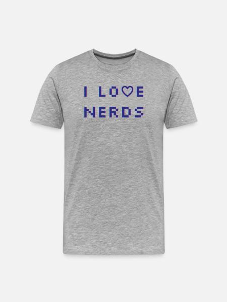 J’adore les nerds - T-shirt bio Premium Homme - gris chiné