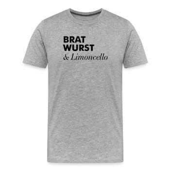 Bratwurst Limoncello Excursion Summer - Men's Premium Organic T-Shirt - heather grey - Front - Damien (186cm)