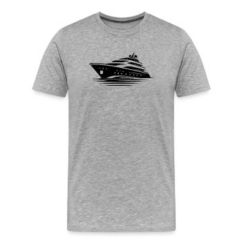Luxus auf den Wellen Kreuzfahrtträume Urlaub - Männer Premium Bio T-Shirt - Grau meliert - Vorne - Damien (186cm)