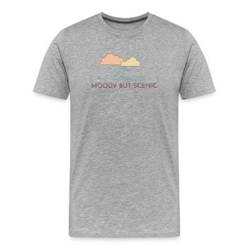 Moody Stormy Waves Nature Design - Men's Premium Organic T-Shirt - heather grey - Front - Damien (186cm)