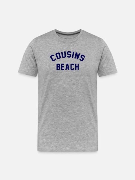 Cousins Beach – College Style - Men's Premium Organic T-Shirt - heather grey