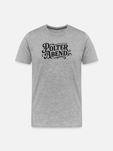 Polter Abend Bräutigam Party - Männer Premium Bio T-Shirt - Grau meliert