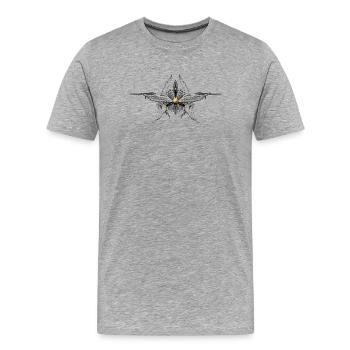 pilote - T-shirt bio Premium Homme - gris chiné - Devant - Damien (186cm)