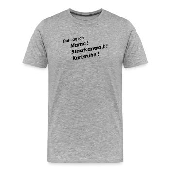 Das sag ich - Männer Premium Bio T-Shirt - Grau meliert - Vorne - Damien (186cm)