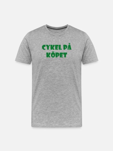 Bicycle in the Bargain – Text Design - Men's Premium Organic T-Shirt - heather grey