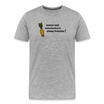 Always something fresh - Men's Premium Organic T-Shirt - heather grey - Front - Damien (186cm)