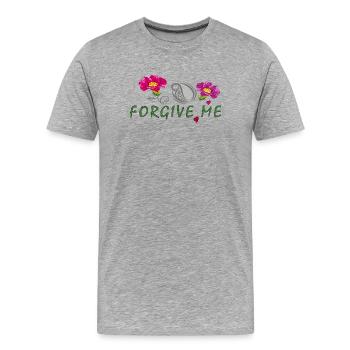 Pardonne-moi - T-shirt bio Premium Homme - gris chiné - Devant - Damien (186cm)