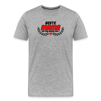 Best mom in the whole world - Men's Premium Organic T-Shirt - heather grey - Front - Damien (186cm)