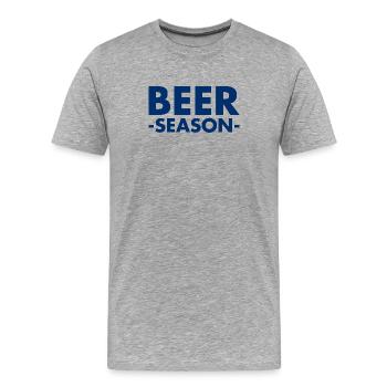 Saison de la bière - Bier Saison - T-shirt bio Premium Homme - gris chiné - Devant - Damien (186cm)