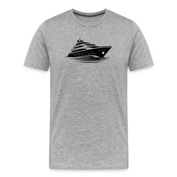 Cruise Dreams en haute mer Mode croisière activé - T-shirt bio Premium Homme - gris chiné - Devant - Damien (186cm)