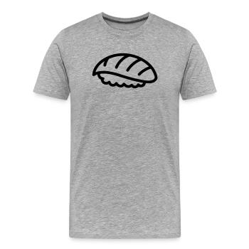 sushi - T-shirt bio Premium Homme - gris chiné - Devant - Damien (186cm)