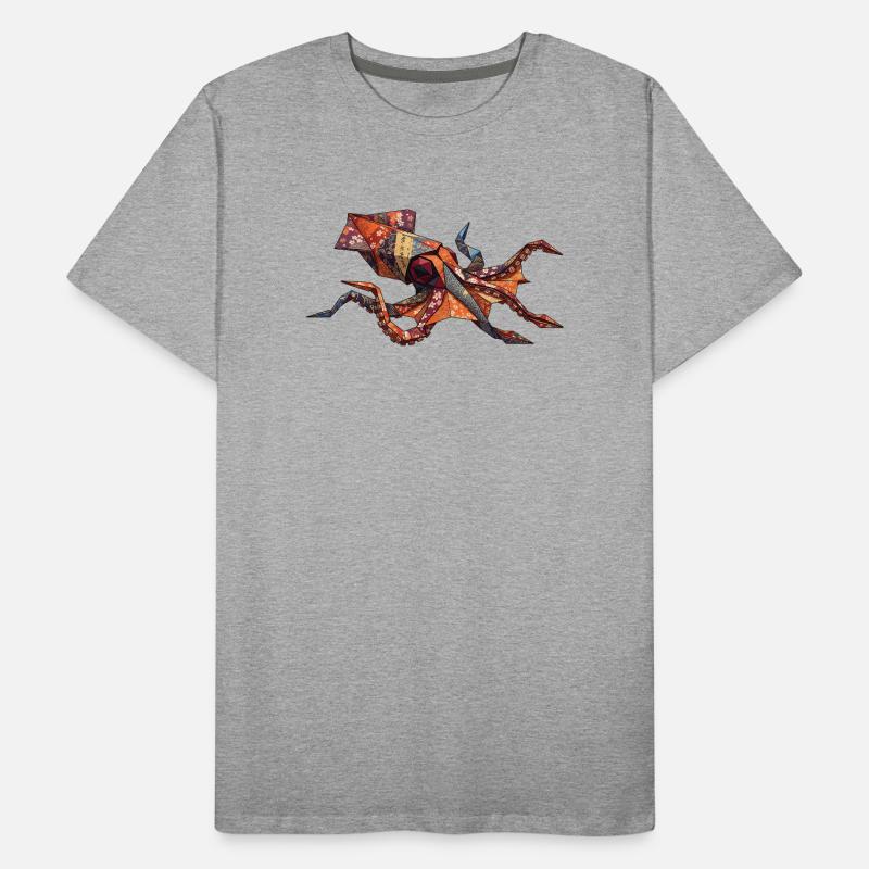 Origami Crab Patchwork Men's Premium Organic T-Shirt