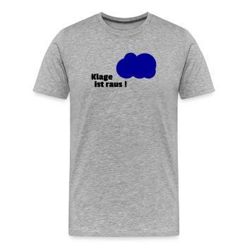 Klage ist raus Wolke - Männer Premium Bio T-Shirt - Grau meliert - Vorne - Damien (186cm)