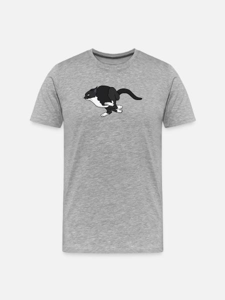 Midnight Leap Noir Cat - Men's Premium Organic T-Shirt - heather grey