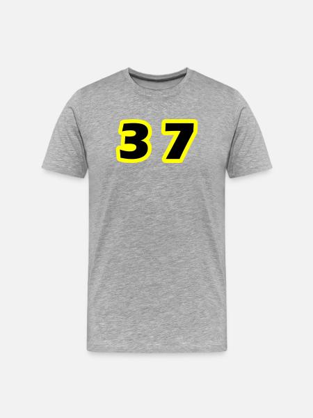 37 Number symbol - Men's Premium Organic T-Shirt - heather grey