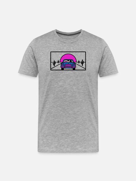 Desert Highway Car Logo - Men's Premium Organic T-Shirt - heather grey