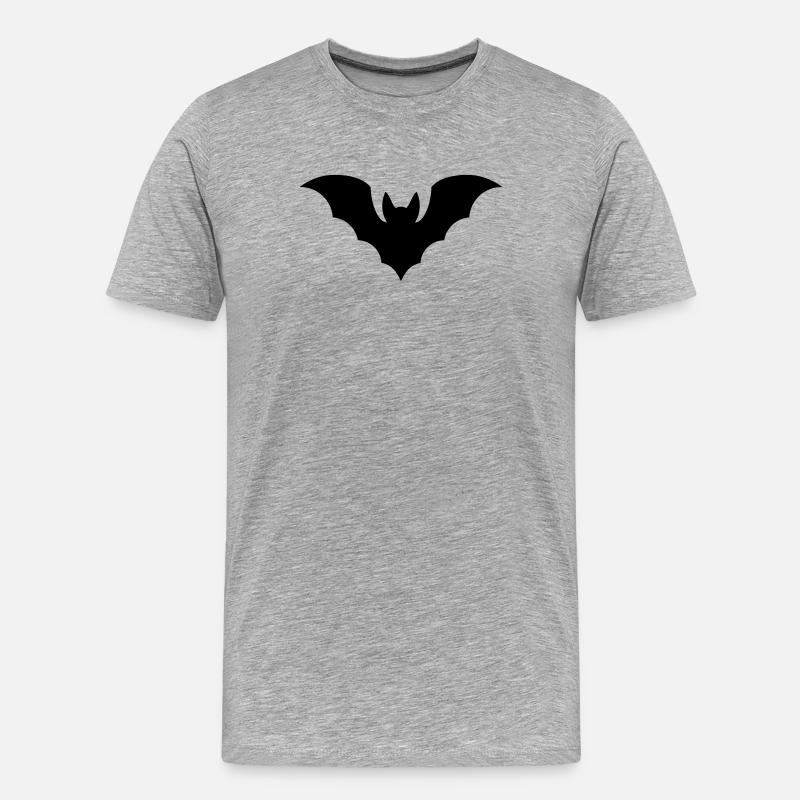 Fledermaus - Männer Premium Bio T-Shirt - Grau meliert