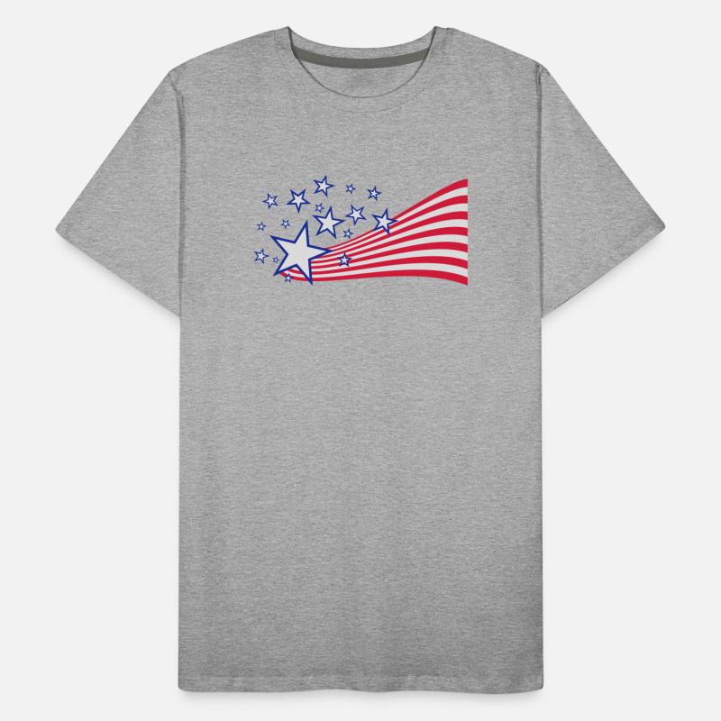 USA drapeau T-shirt bio Premium Homme