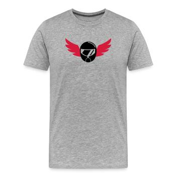 Go-Kart / Karting / Kart / Fahrer - Männer Premium Bio T-Shirt - Grau meliert - Vorne - Damien (186cm)