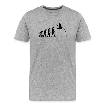 Stabhochsprung Stabhochsprunger Sport Sportler - Männer Premium Bio T-Shirt - Grau meliert - Vorne - Damien (186cm)