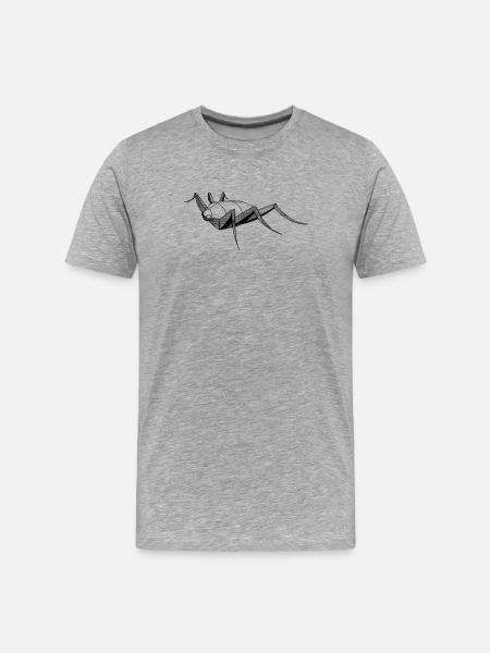 Insect bug bug drawing sketch construction - Men's Premium Organic T-Shirt - heather grey