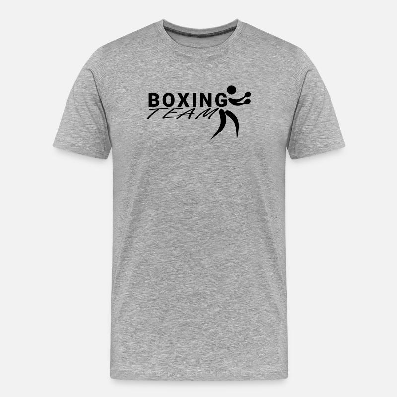Boxing Team - Männer Premium Bio T-Shirt - Grau meliert