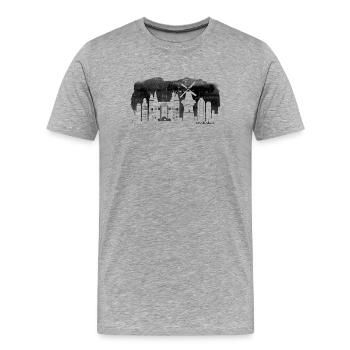 En attente de conception - T-shirt bio Premium Homme - gris chiné - Devant - Damien (186cm)