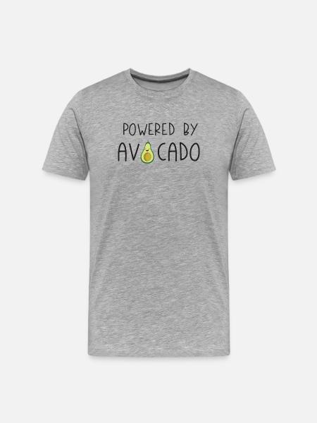 Powered by Avocado - Men's Premium Organic T-Shirt - heather grey