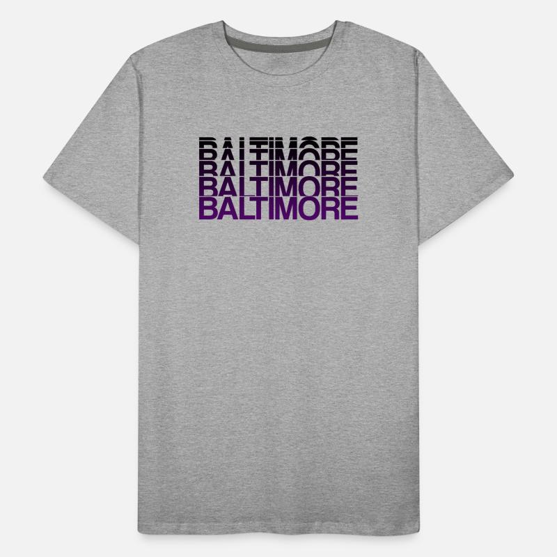 Baltimore Violett Gradient Stil Männer Premium Bio T-Shirt