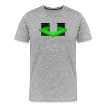 Illusion géométrique - T-shirt bio Premium Homme - gris chiné - Devant - Damien (186cm)