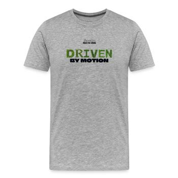 Driven by Motion - Men's Premium Organic T-Shirt - heather grey - Front - Damien (186cm)