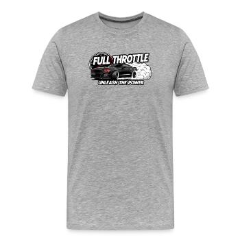 Plein gaz : Libérez la puissance - T-shirt bio Premium Homme - gris chiné - Devant - Damien (186cm)