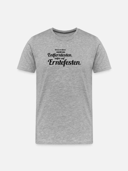 Erntefeste - Männer Premium Bio T-Shirt - Grau meliert