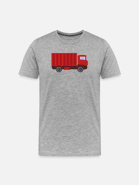 Cargo delivery truck - Men's Premium Organic T-Shirt - heather grey