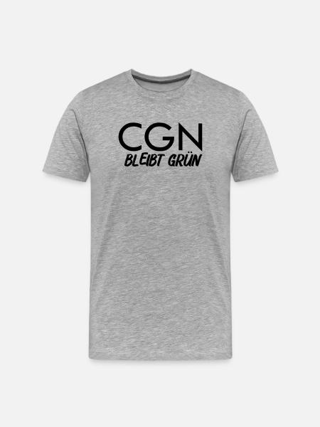Cgn_Koeln_bleibt_gruen - T-shirt bio Premium Homme - gris chiné