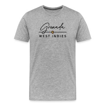 Grenada - West Indies - Caribbean - Men's Premium Organic T-Shirt - heather grey - Front - Damien (186cm)