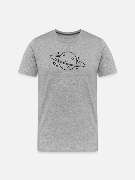 planet - Men's Premium Organic T-Shirt - heather grey