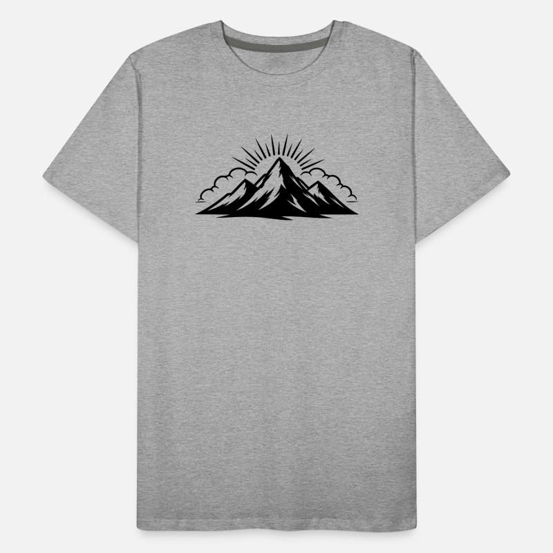 Mountains Clouds Peaks Men's Premium Organic T-Shirt