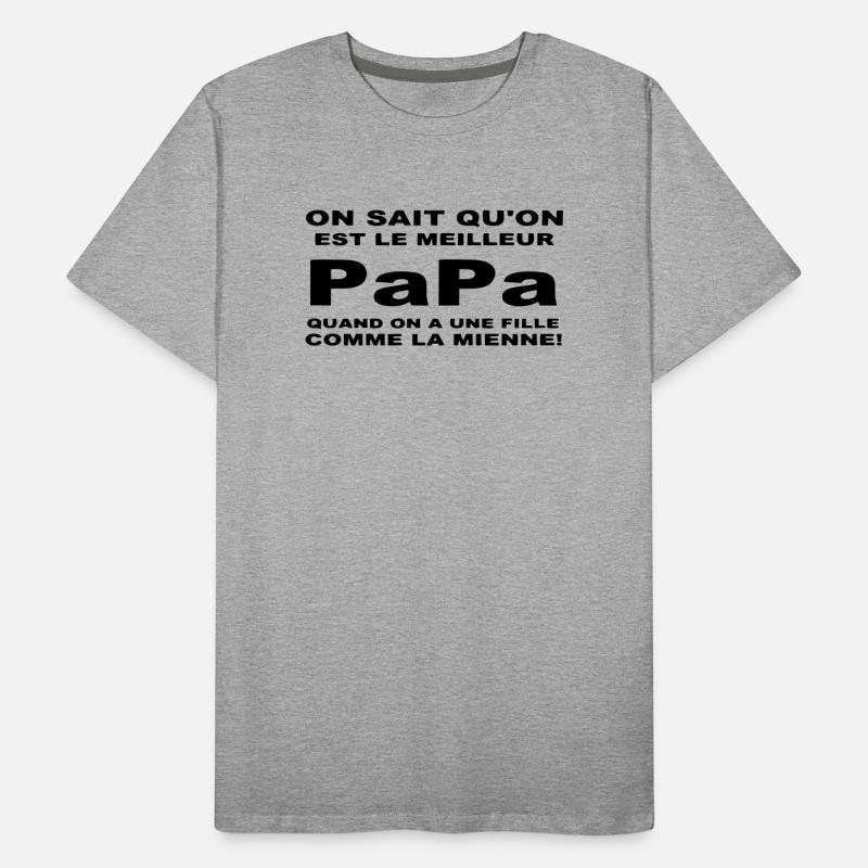 Meilleur papa T-shirt bio Premium Homme