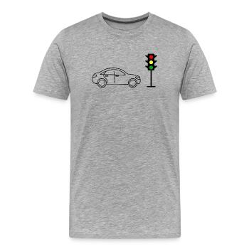 Traffic lights with cars - Men's Premium Organic T-Shirt - heather grey - Front - Damien (186cm)