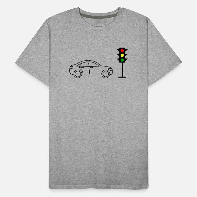 Feux de circulation avec voitures T-shirt bio Premium Homme