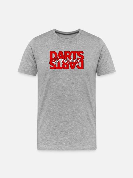 Darts Germany Logo - Men's Premium Organic T-Shirt - heather grey
