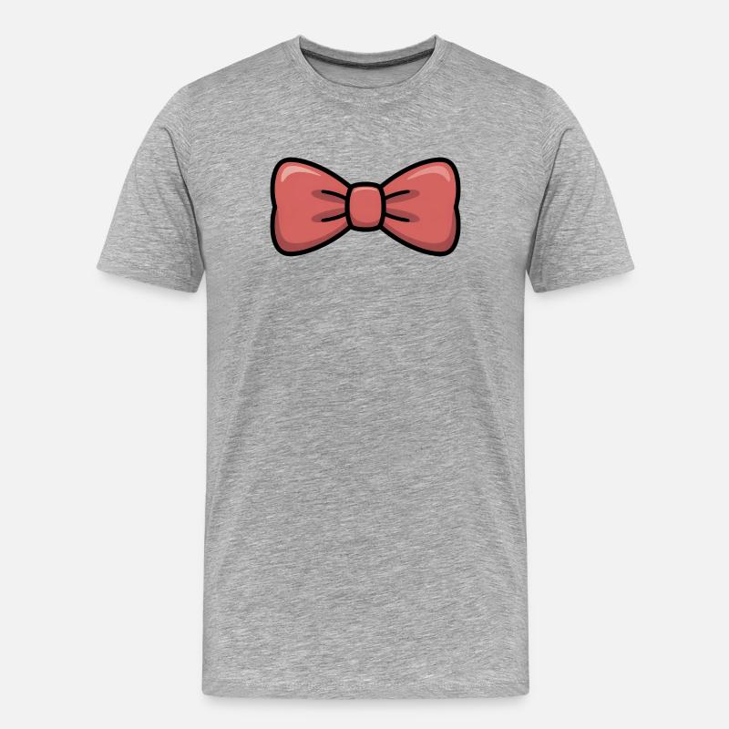 Fliege comic - Männer Premium Bio T-Shirt - Grau meliert