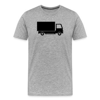 Delivery Box Truck - Men's Premium Organic T-Shirt - heather grey - Front - Damien (186cm)